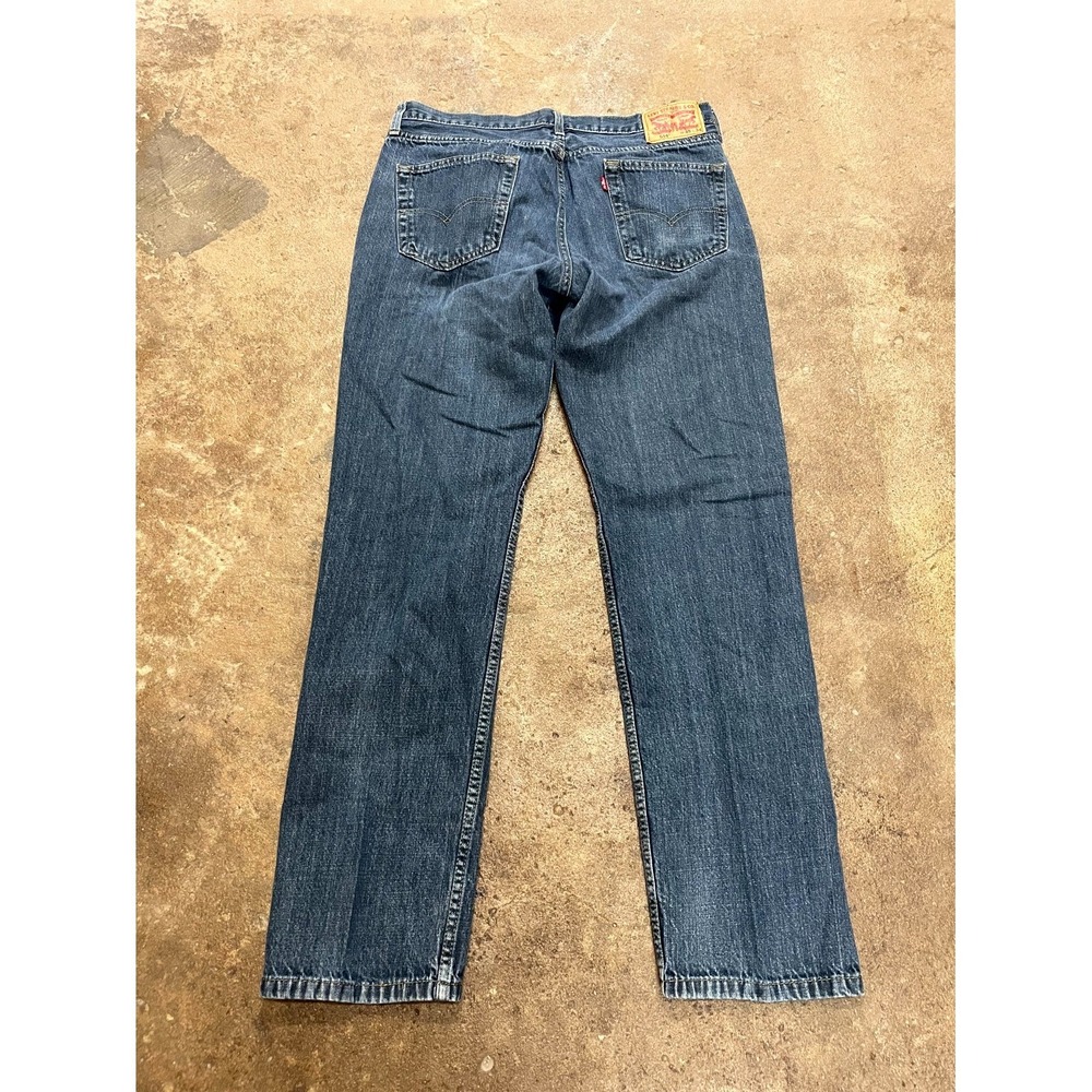 Levi's 514 Regular Straight Fit Jeans Mens 35x34 Blue Denim Dark Wash Mid Rise - Picture 9 of 16